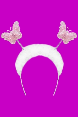 CERCHIETTO FRONTINO FARFALLA BIANCO